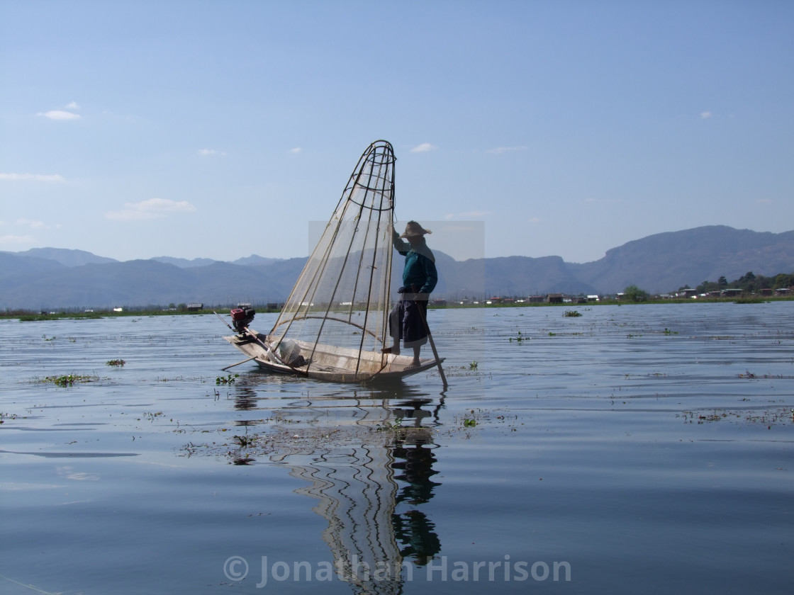 "Traditional Fishing, Inle Lake" by Jonathan Harrison - $12.44 "Traditional Fishing, Inle Lake" stock image