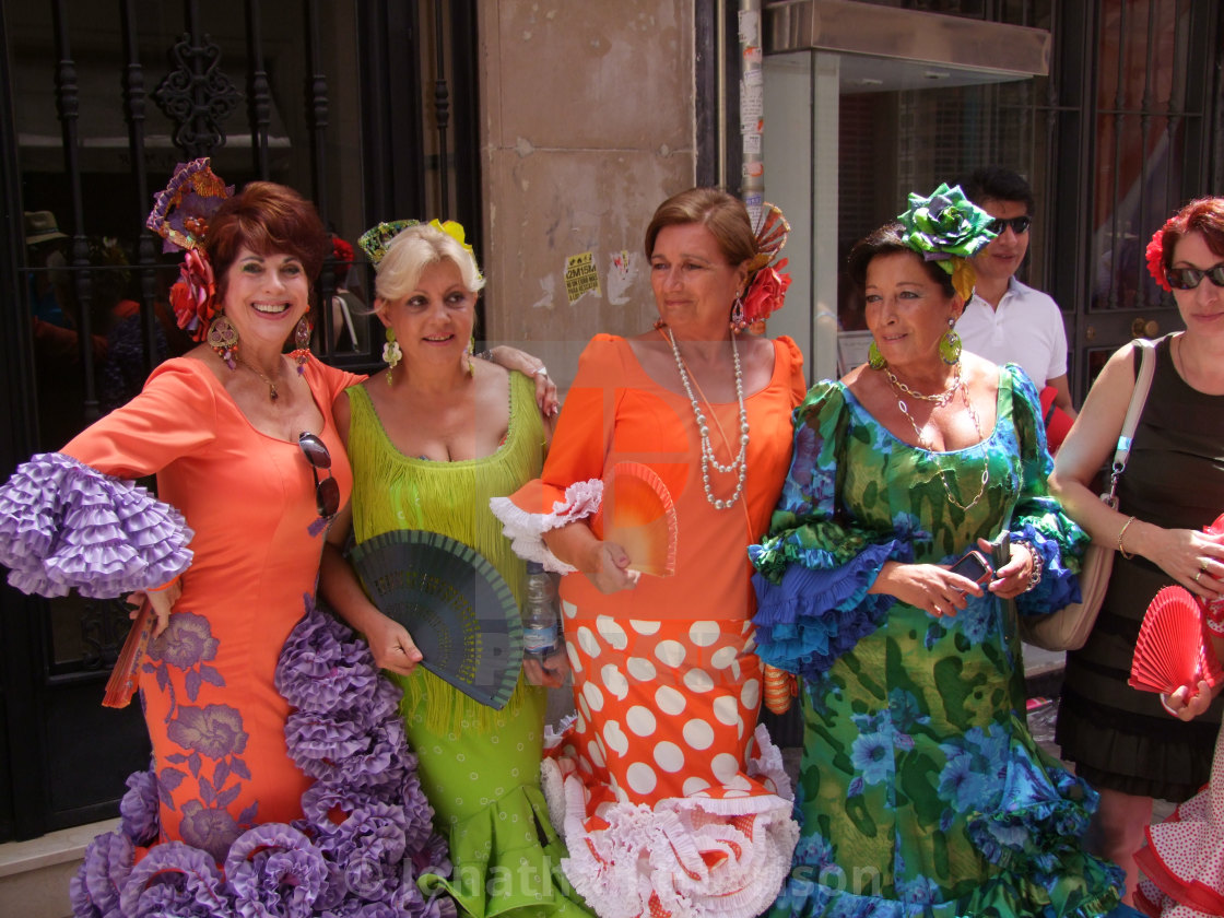 "Four Women, Marques de Larios, Malaga" by Jonathan Harrison - $12.44 "Four Women, Marques de Larios, Malaga" stock image
