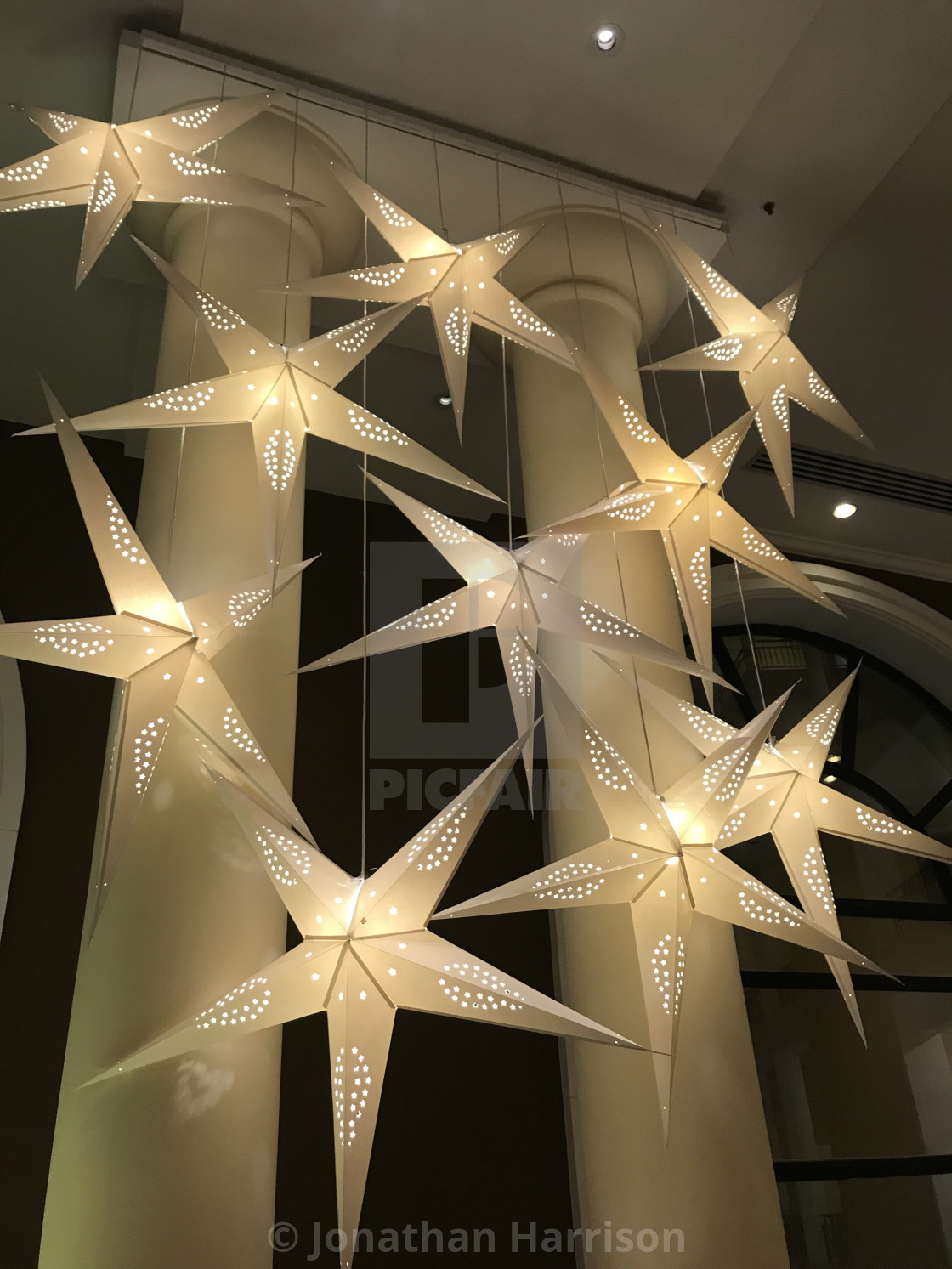 "Illuminated Christmas Stars" by Jonathan Harrison - $12.44 "Illuminated Christmas Stars" stock image