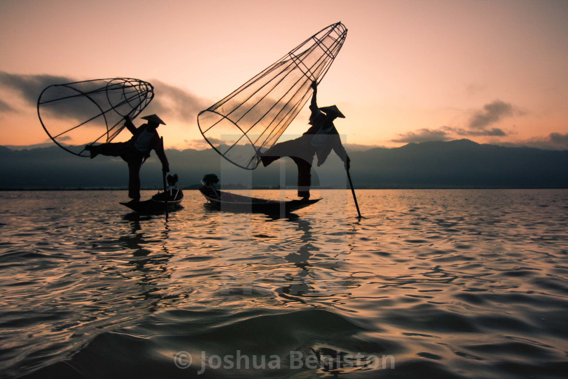 "fishermen in Myanmar" stock image