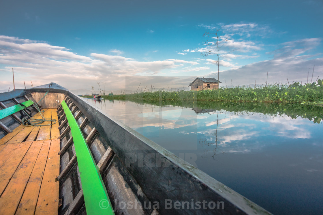 "Reflections of Inle Lake" stock image