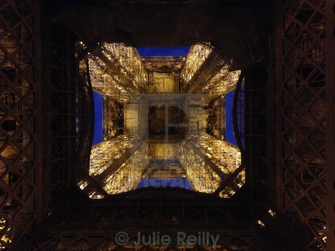 "Eiffel Tower from below" stock image