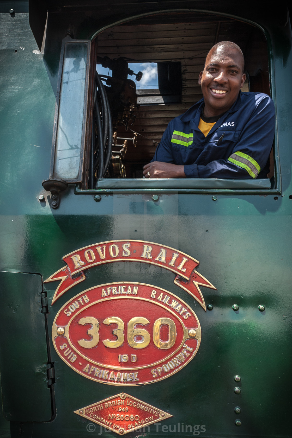 "Steam engine driver in South Africa" by Jurriaan Teulings - $15.31 "Steam engine driver in South Africa" stock image