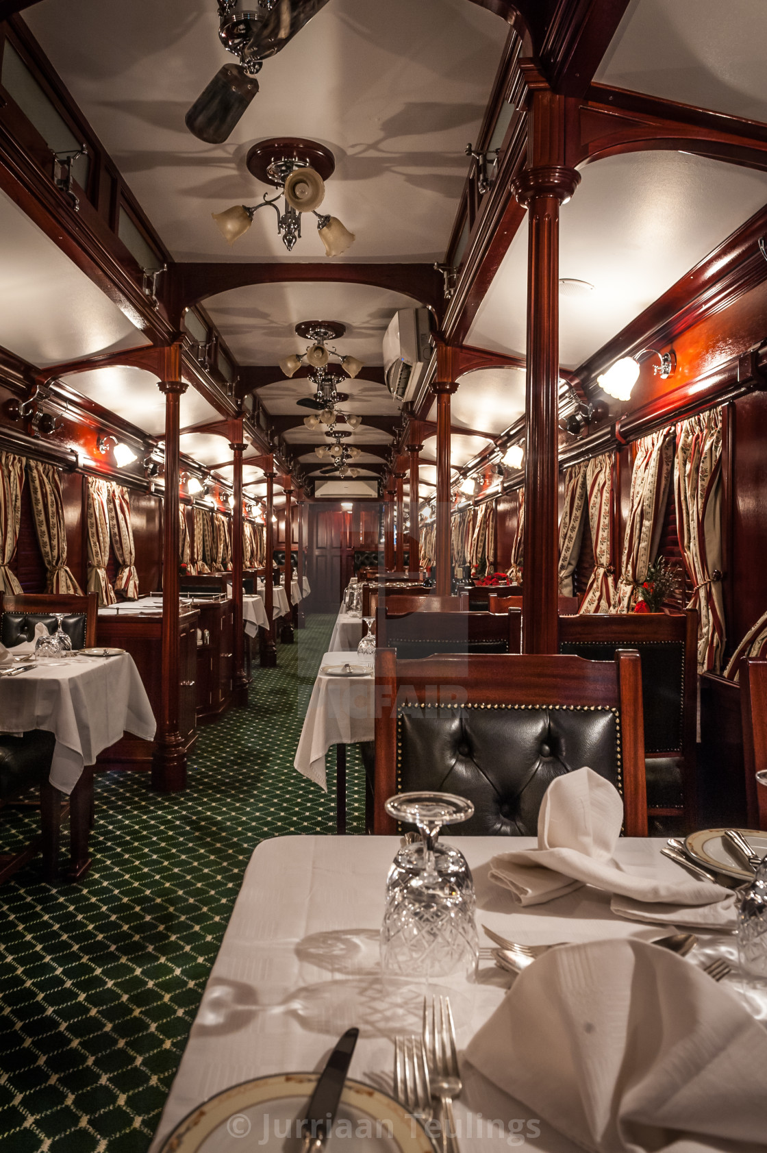 "Dining car Rovos Luxury train in Africa" by Jurriaan Teulings - $15.31 "Dining car Rovos Luxury train in Africa" stock image