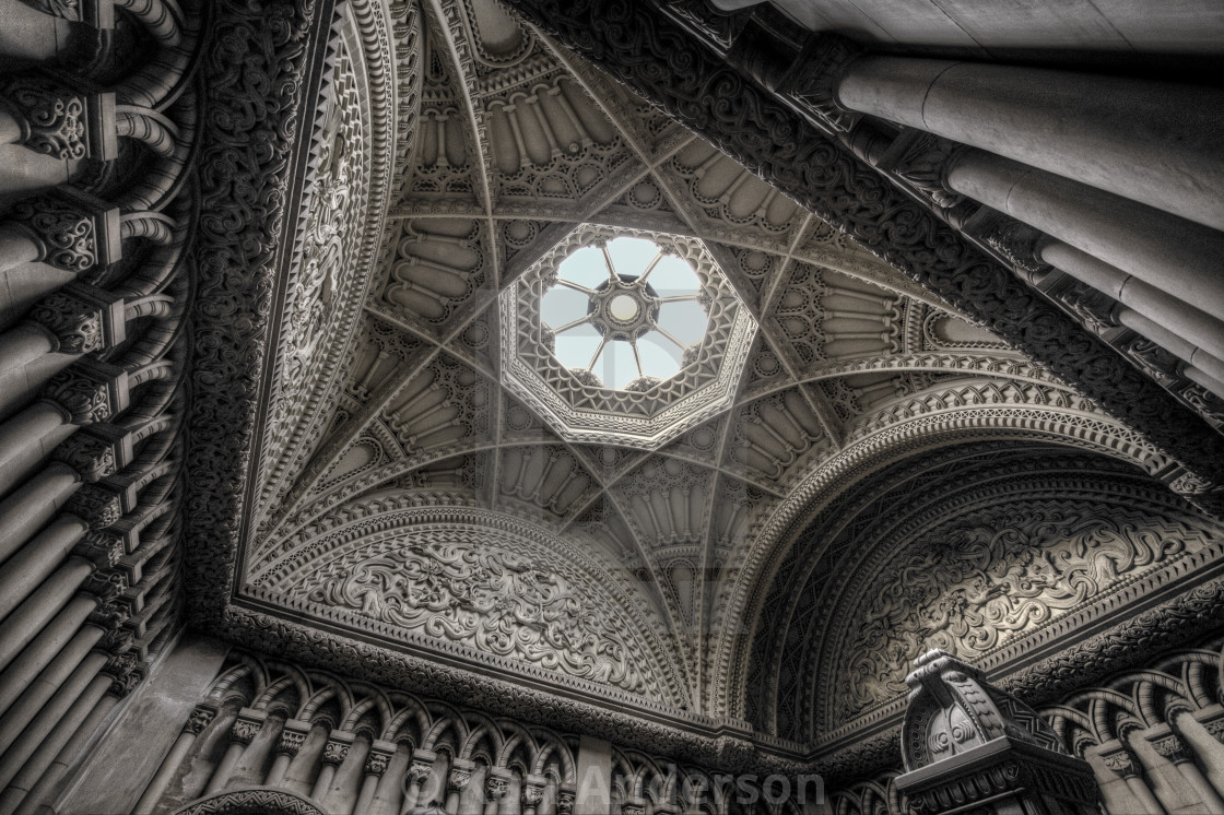 "Stone Roof - Penrhyn Castle" stock image