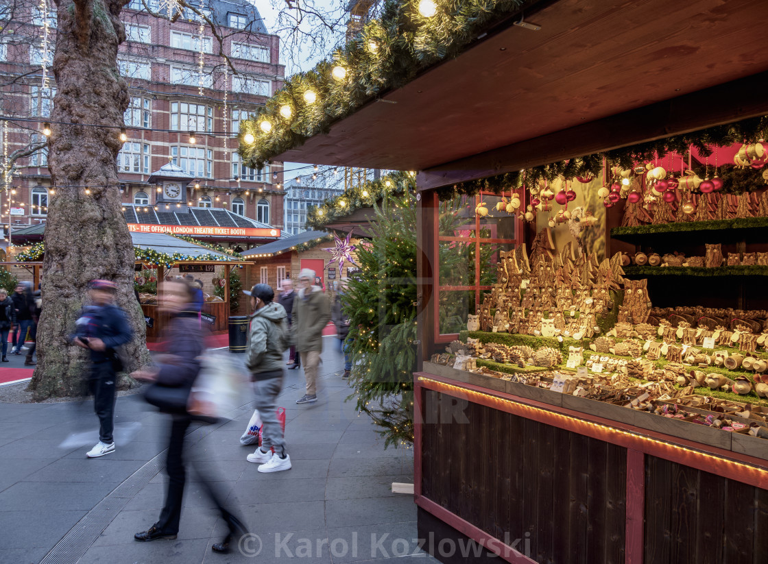Christmas Market On Leicester Square London England United Kingdom License Download Or Print For 49 00 Photos Picfair