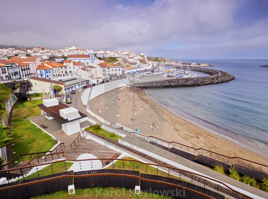 Angra Do Heroismo Elevated View Terceira Island Azores Portugal License Download Or Print For 49 00 Photos Picfair