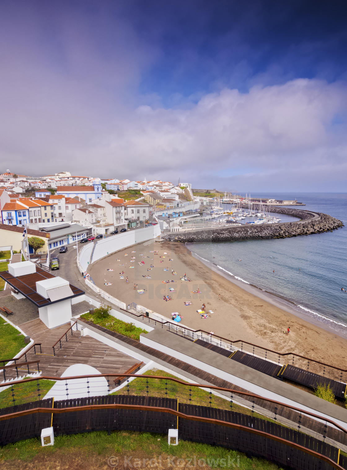 Angra Do Heroismo Elevated View Terceira Island Azores Portugal License Download Or Print For 49 00 Photos Picfair