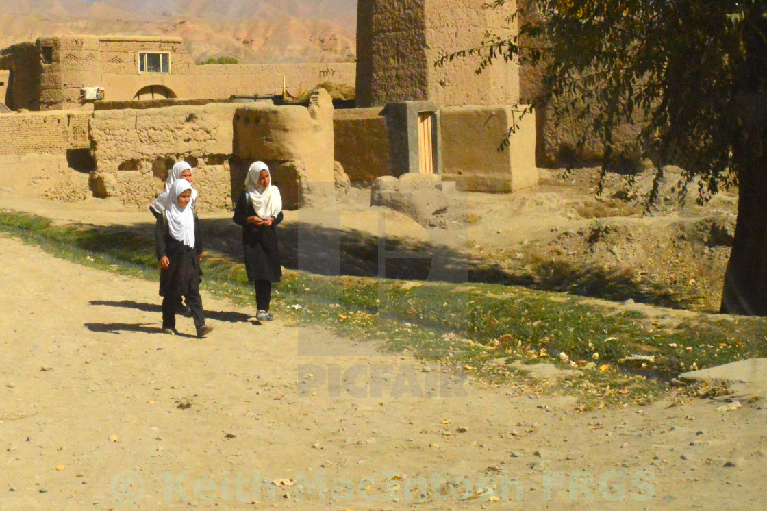 "Hazara Schoolgirls" stock image