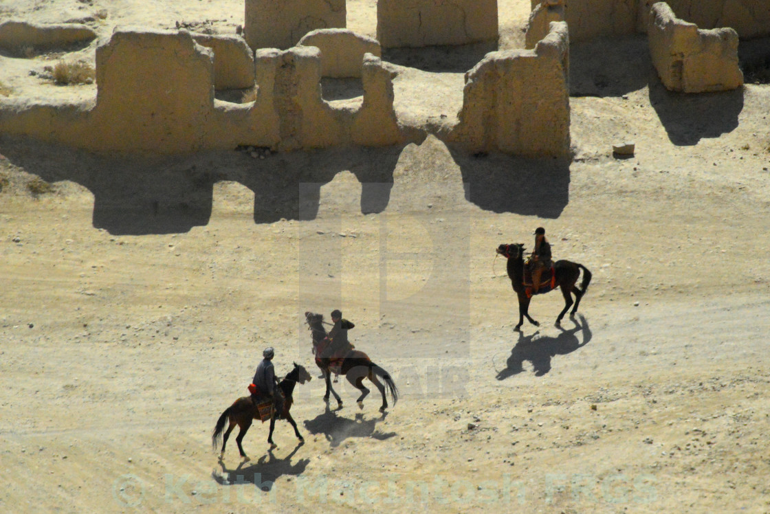 "Buzkashi Riders" stock image