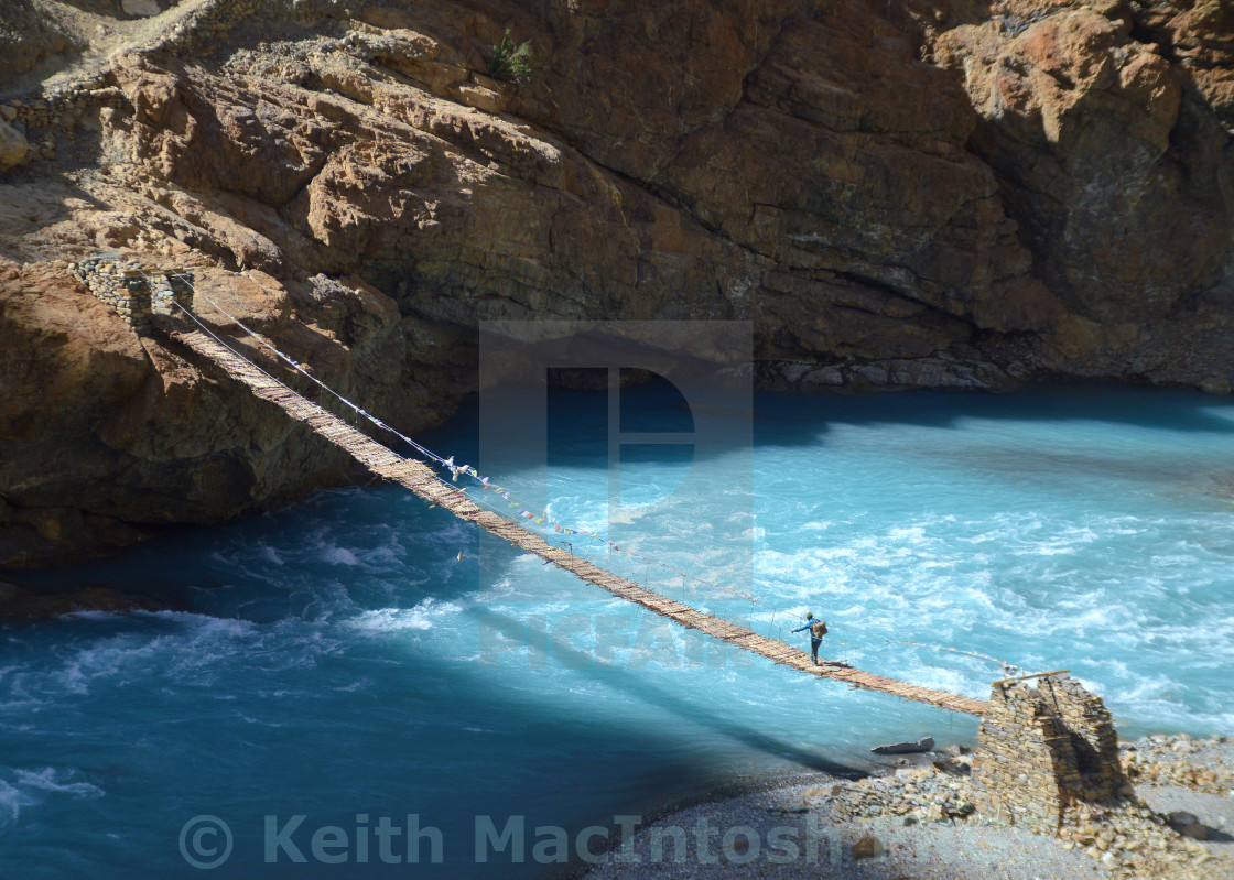 "Crossing Blue Waters" stock image