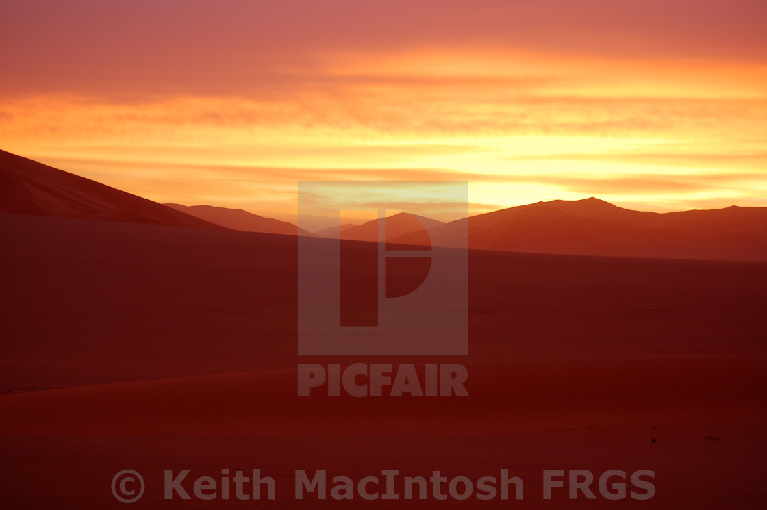 "Sunset in the Sahara" stock image