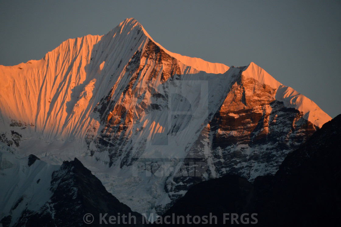 "Low Sun, High Snow" stock image