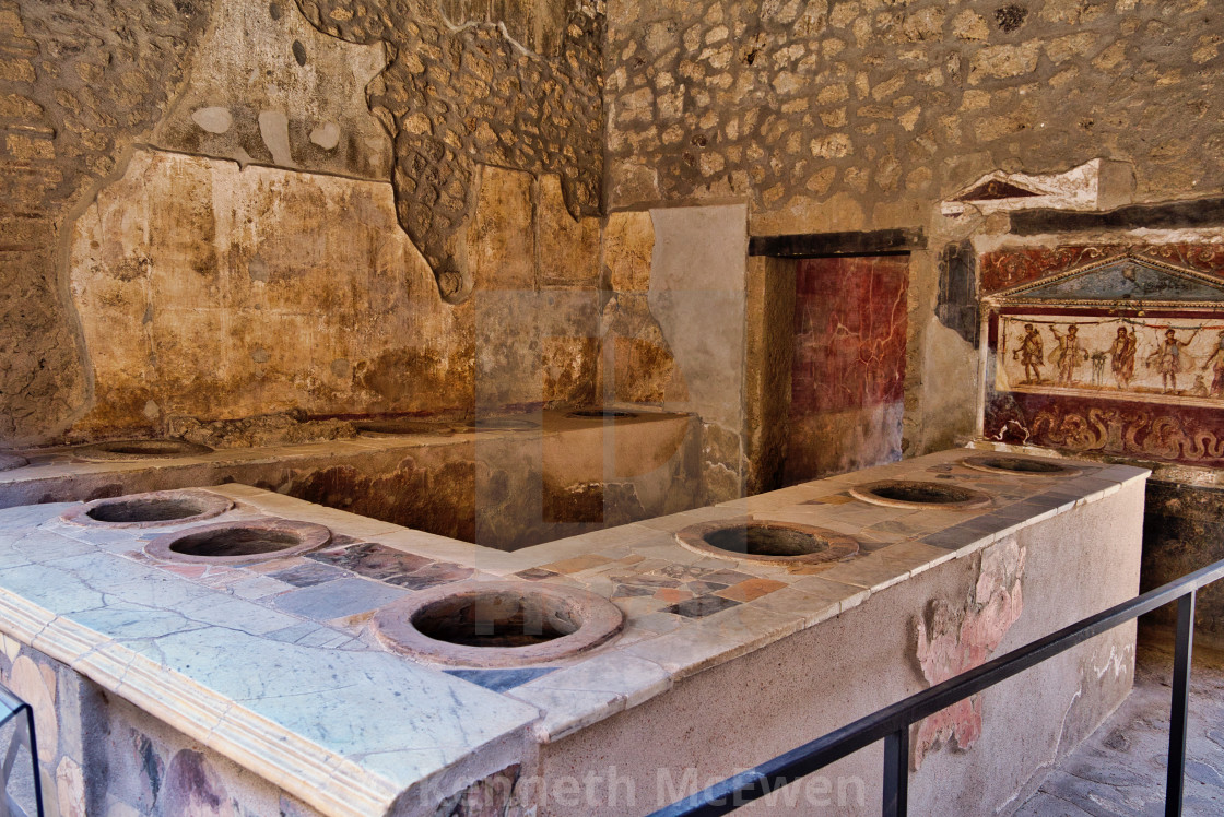 Roman fast-food shop in Pompeii - License, download or print for £16.12 |  Photos | Picfair