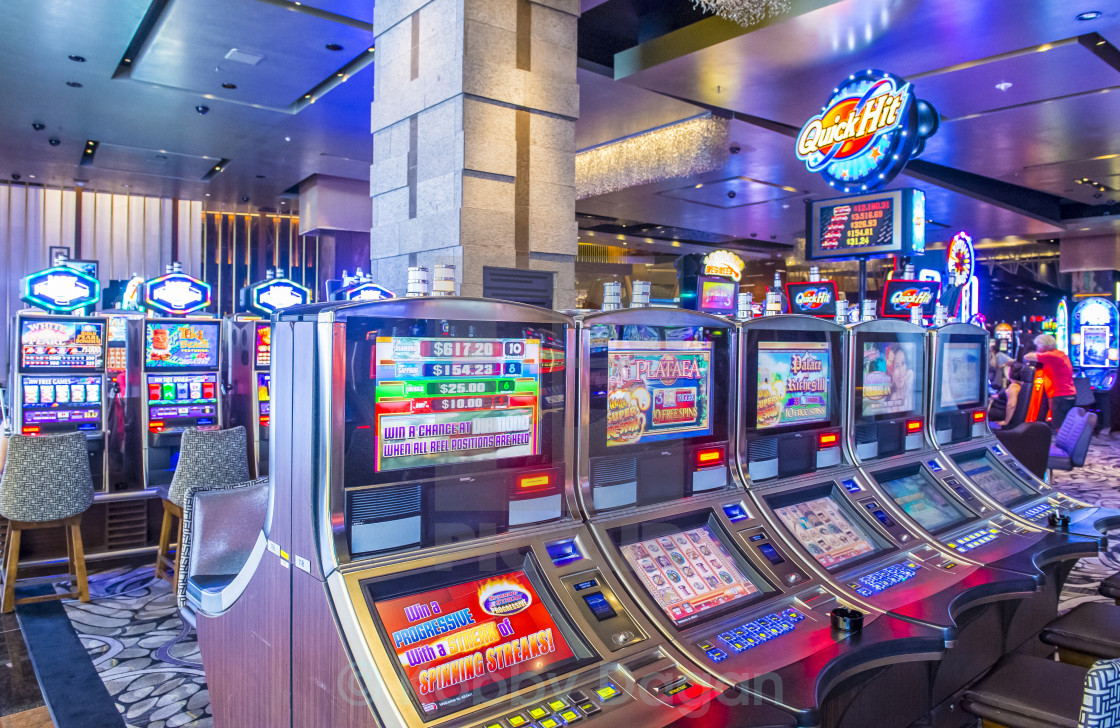 The interior of Aria Resort and Casino in Las Vegas Stock Photo