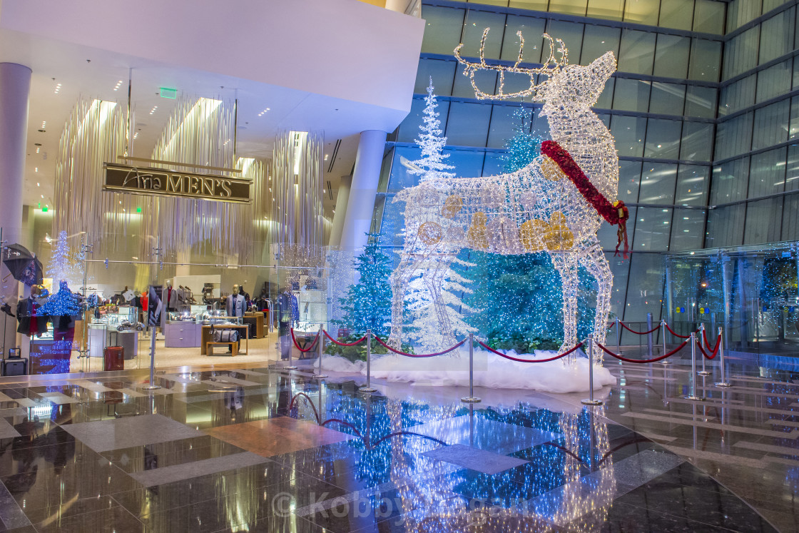 The interior of Aria Resort and Casino in Las Vegas Stock Photo