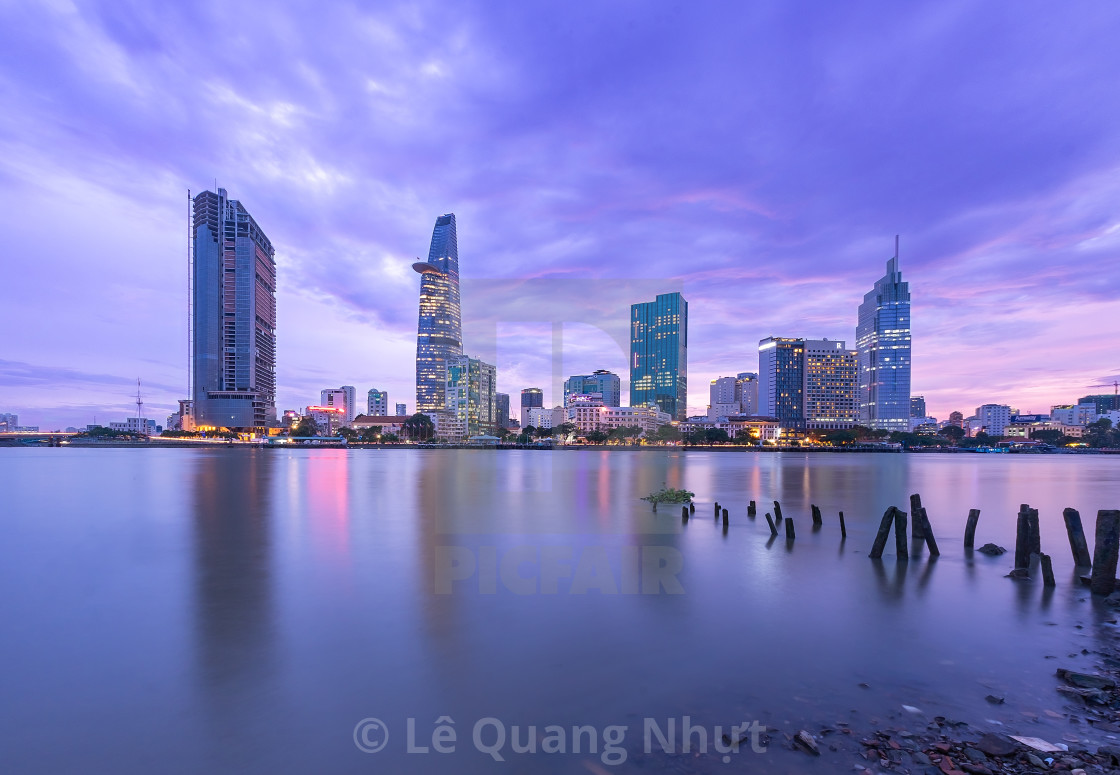 "Sai Gon river, Ho Chi Minh city, Viet Nam" stock image