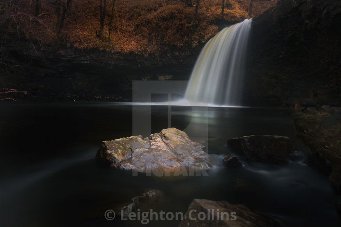 "Moody Sgwd Gwladus waterfall" by Leighton Collins - $15.44 "Moody Sgwd Gwladus waterfall" stock image