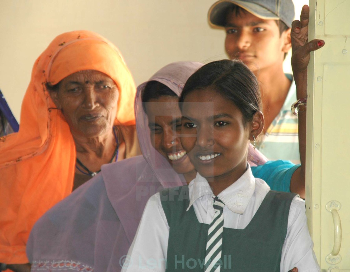 "Village school, India" stock image