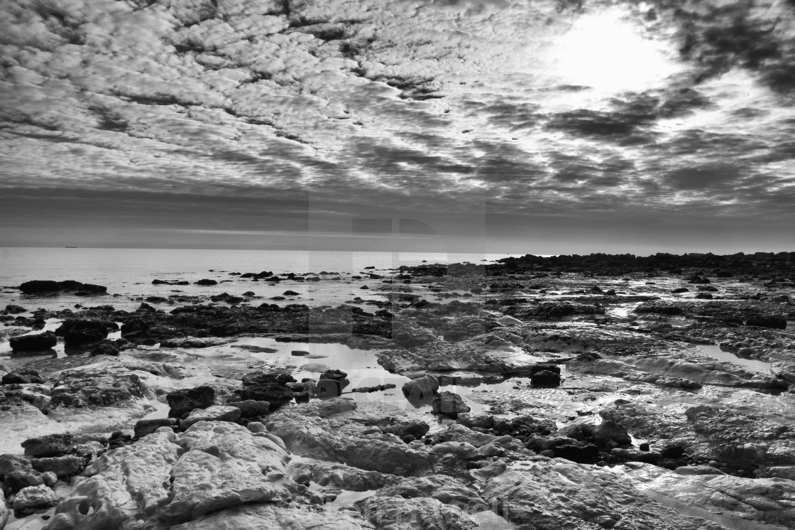 "Black and white beach" stock image