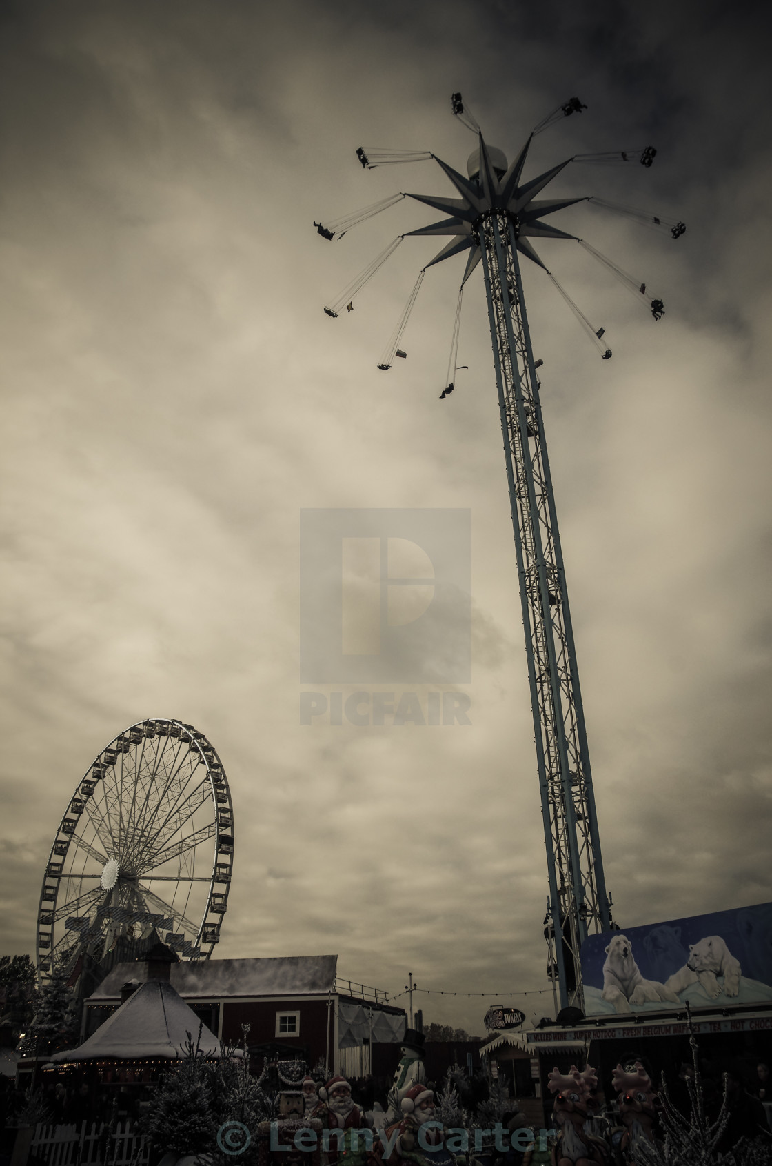 "Funfair rides" stock image