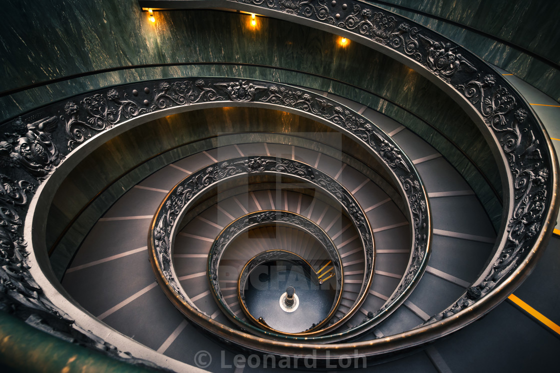 "Bramante Staircase" by Leonard Loh - $46.22 "Bramante Staircase" stock image