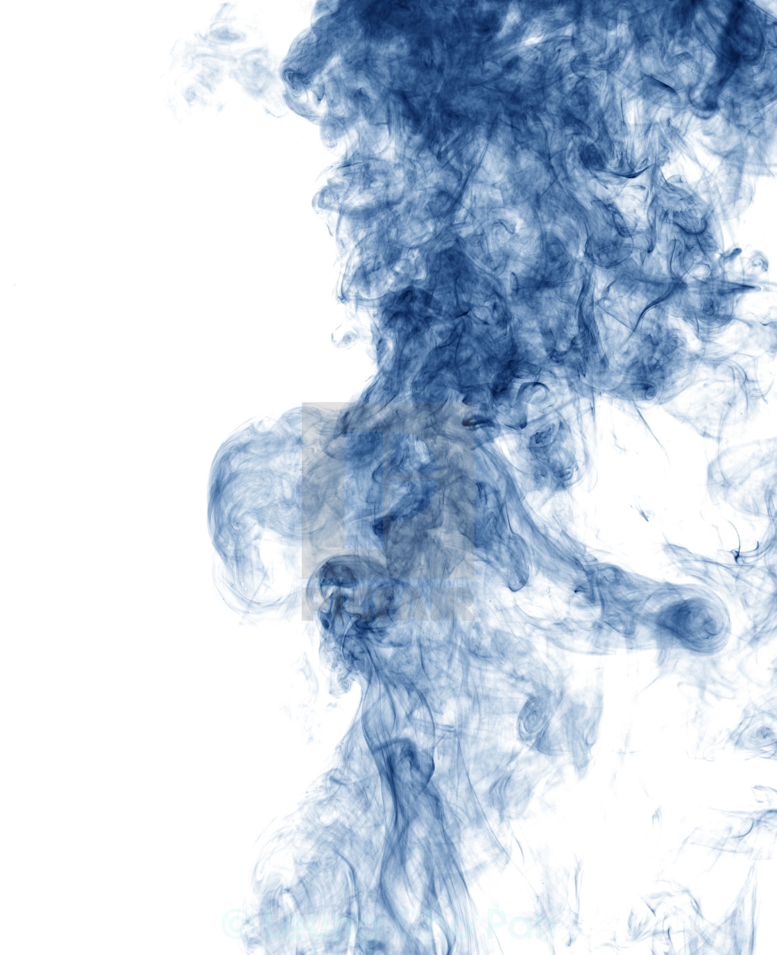 Blue smoke on white background - License, download or print for £ |  Photos | Picfair