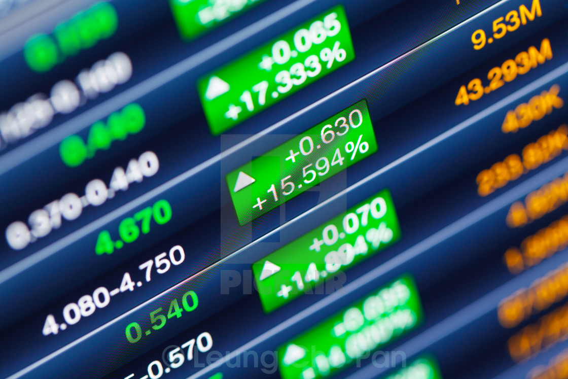 "Stock market price display" stock image. 