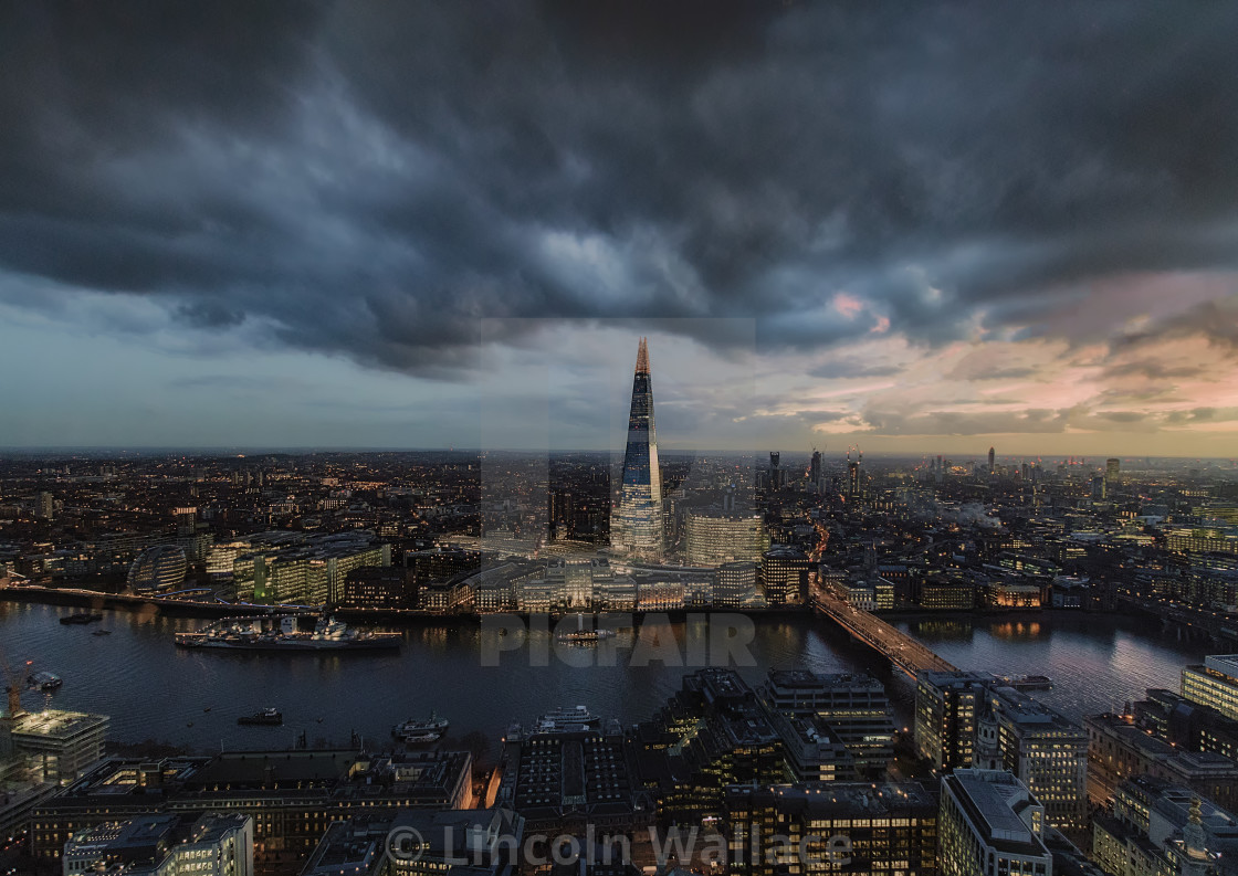 "The Shard & River Thames - Twilight" stock image