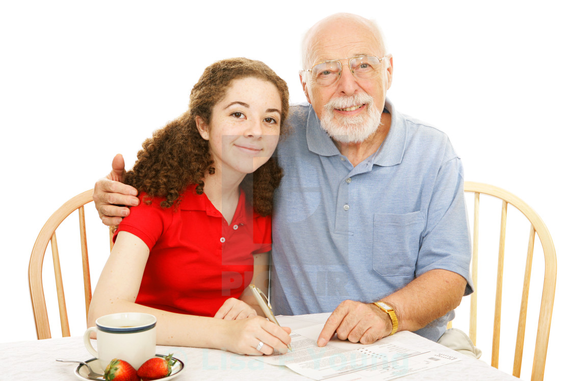 Young Teen With Old Man