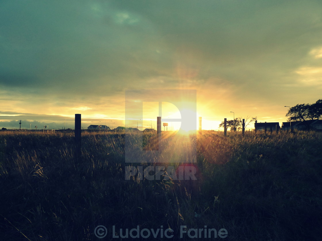 "Sunset in Scottish Fields" by Ludovic Farine - $2.43 "Sunset in Scottish Fields" stock image