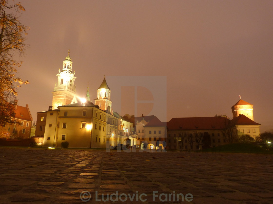 "Wawel Royal Castle by night ~ Krakow" by Ludovic Farine - $2.44 "Wawel Royal Castle by night ~ Krakow" stock image