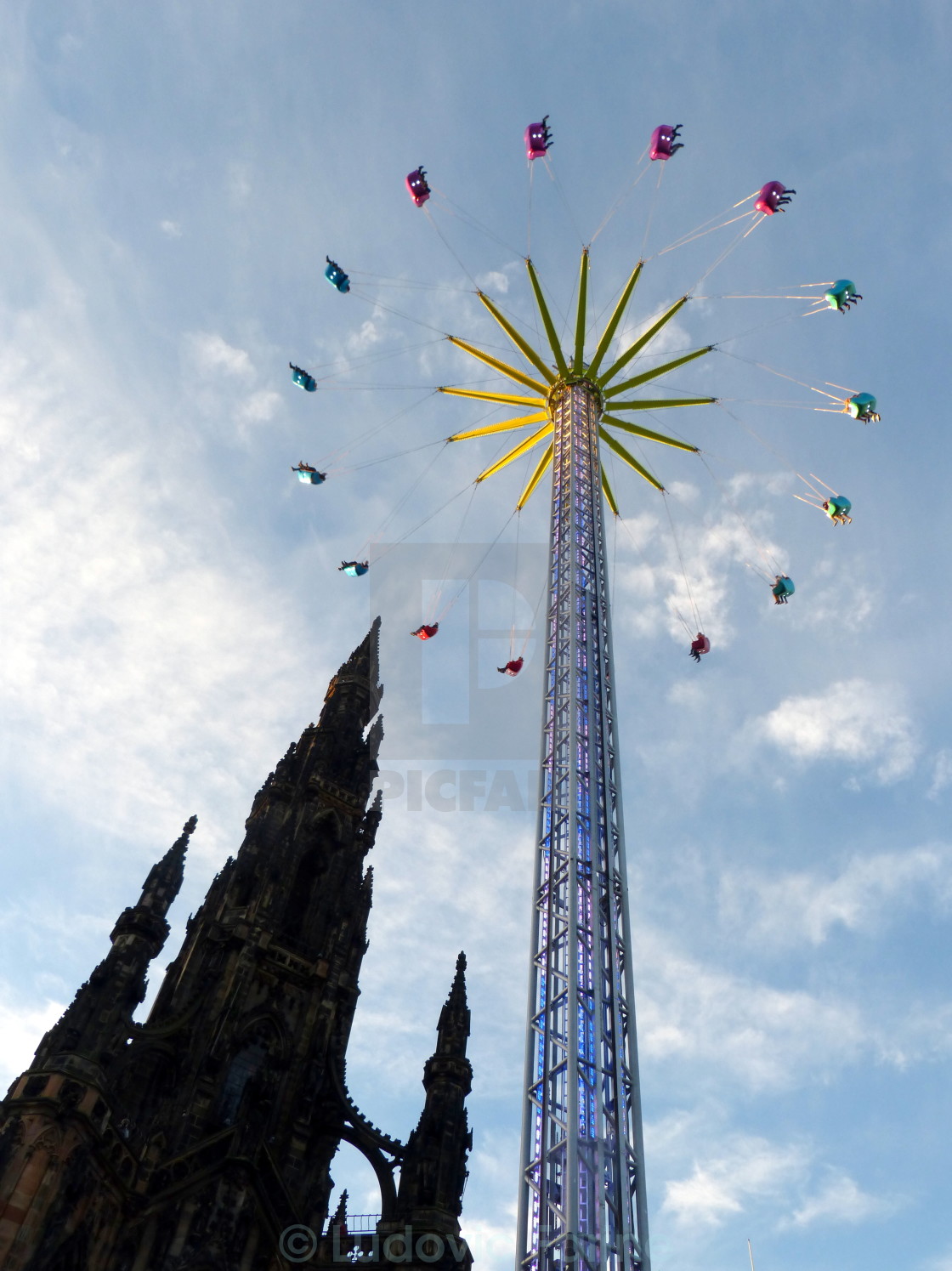 "Scott Monument and his friend the Star Flyer" by Ludovic Farine - $2.44 "Scott Monument and his friend the Star Flyer" stock image