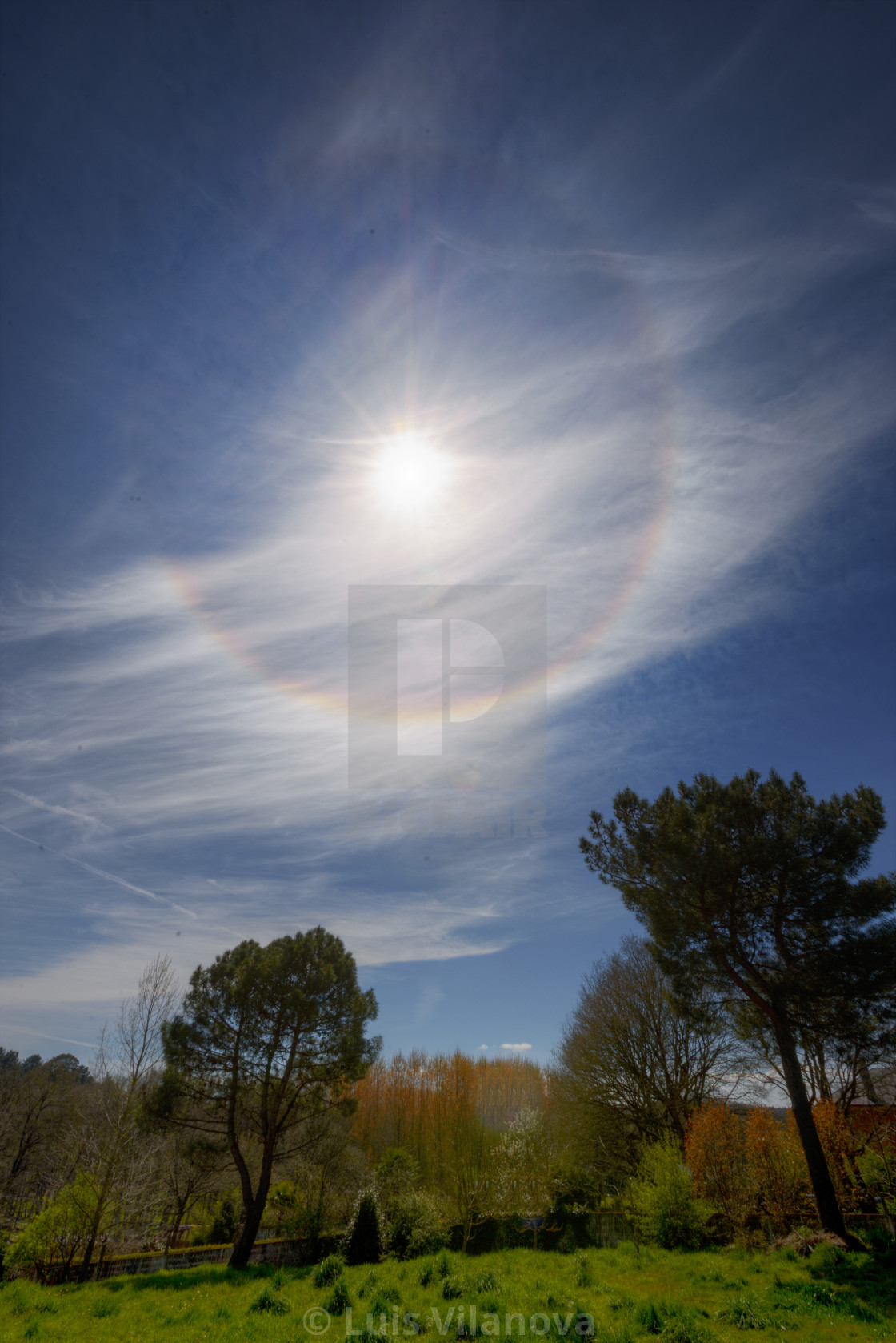 "Atmospheric optical phenomenon called parhelion" by Luis Vilanova - £12.40 "Atmospheric optical phenomenon called parhelion" stock image