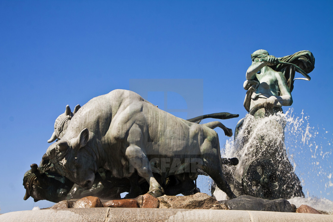 "Copenhagen, Denmark - Gefion Fountain, the largest fountain of the city" stock image