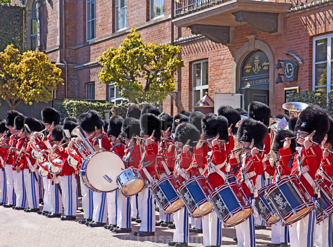 "Copenhagen, Denmark - The Tivoli youth guard band at Tivoli Gardens" stock image