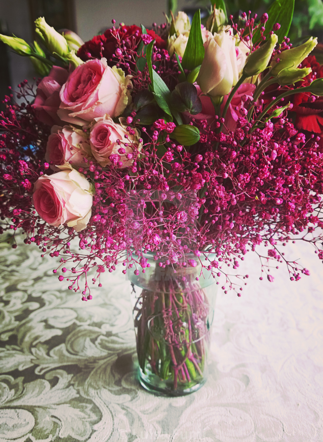 "Romantic bouquet of roses" stock image