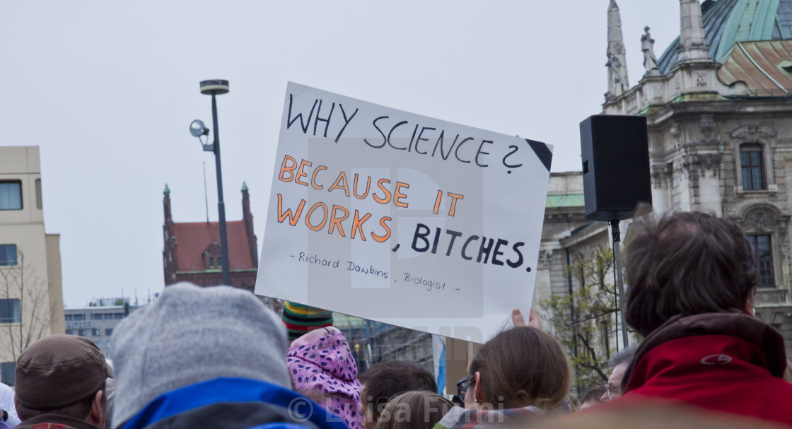 "Science March Munich Germany on April 22 2017" stock image