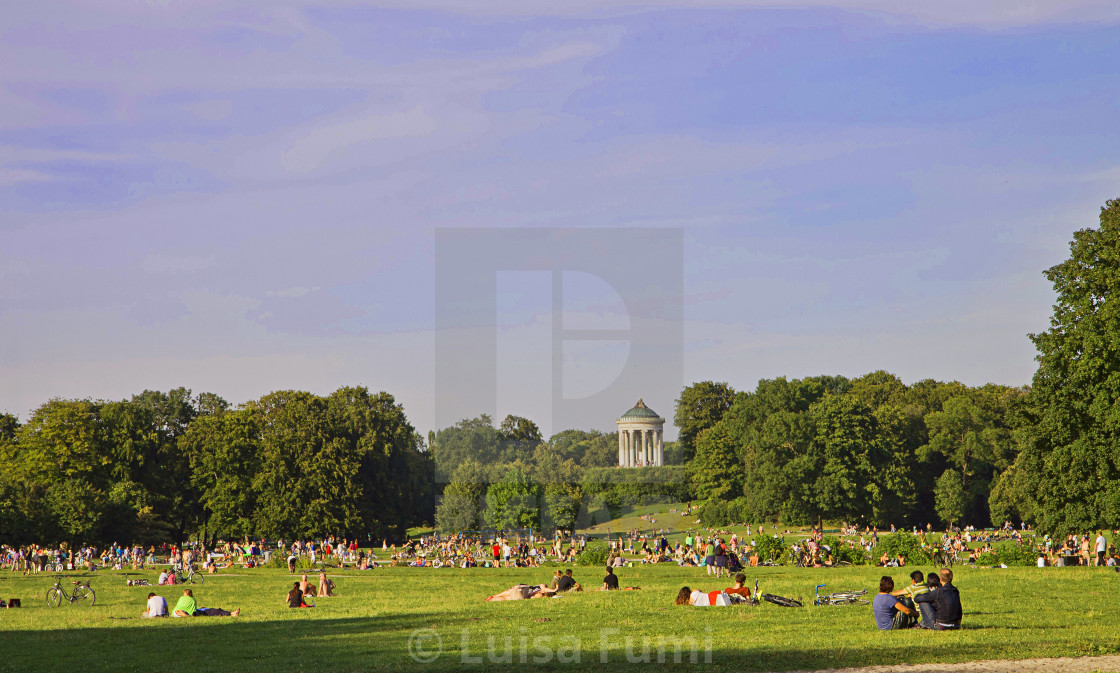 "Munich , Englischer Garten on a summer day" stock image