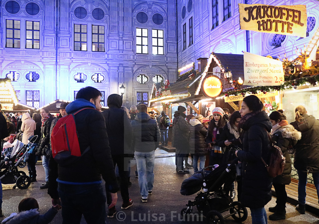 "Munich, Christmas market at Residenz Kaiserhof" stock image