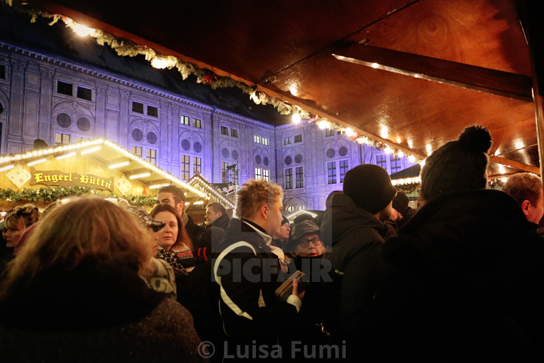 "Munich, Christmas market at Residenz Kaiserhof" stock image