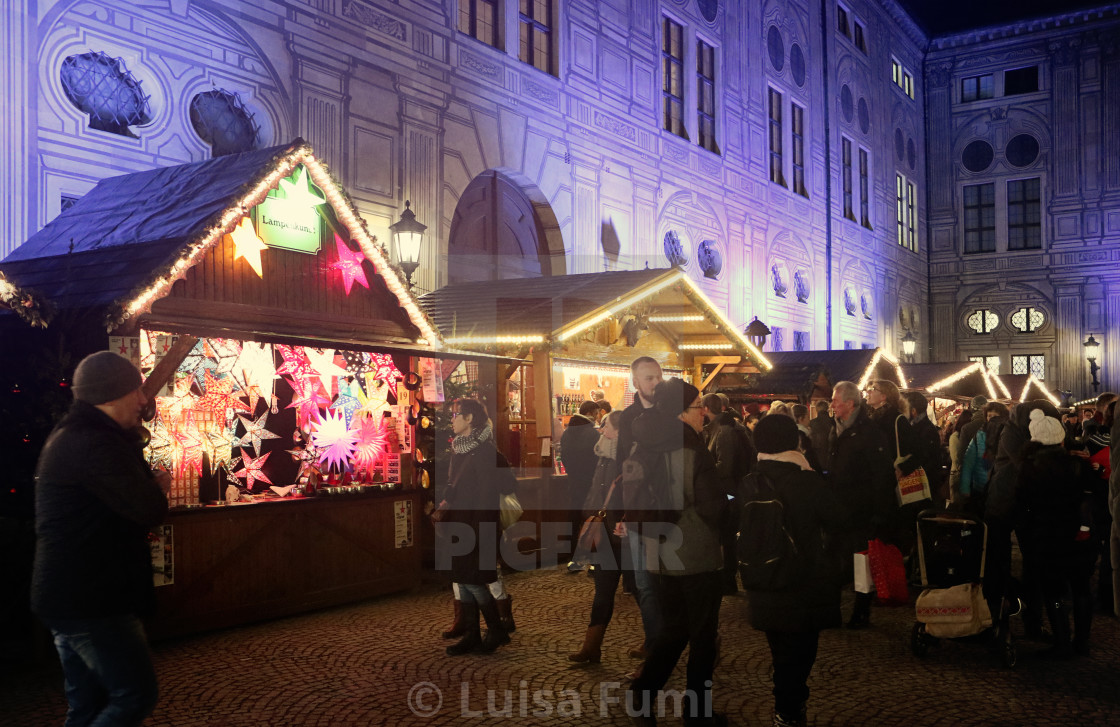 "Munich, Christmas market at Residenz Kaiserhof" stock image