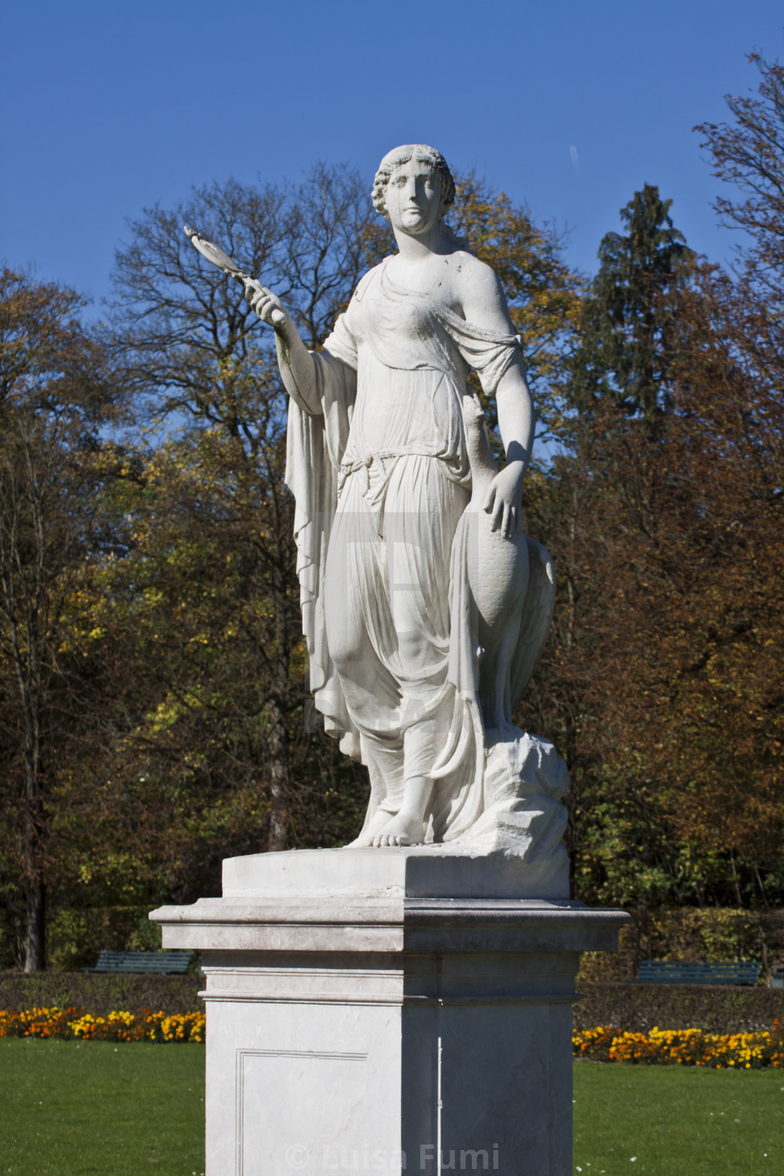 "MUNICH, GERMANY - mythological statue of Greek goddess Juno" stock image
