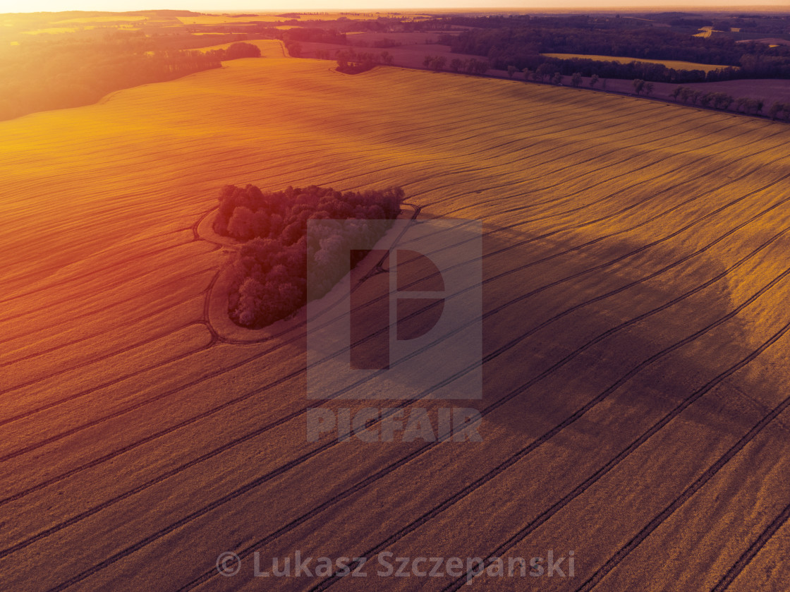 Heart Of A Nature Aerial View Of Distant Heart Shaped