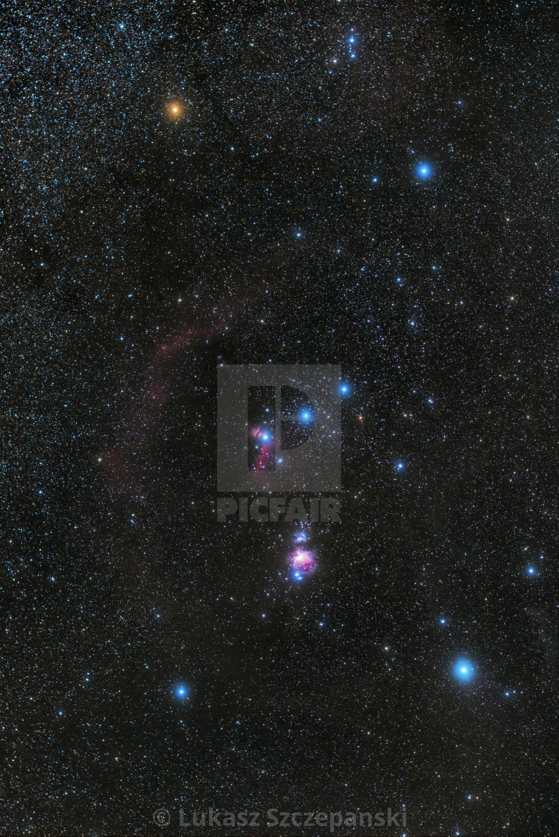 "Betelgeuse star in constellation of Orion" by Lukasz Szczepanski - $15.55 "Betelgeuse star in constellation of Orion" stock image