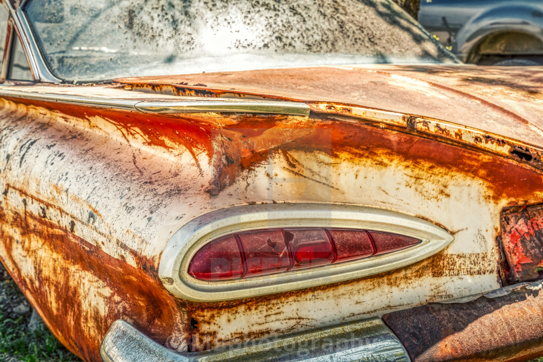 "Old rusty vintage car" stock image