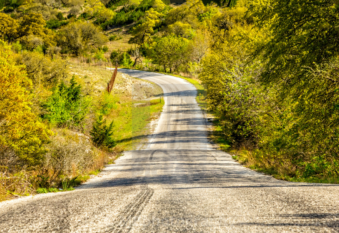 Vanishing Road In Texas Hill Country License Download Or