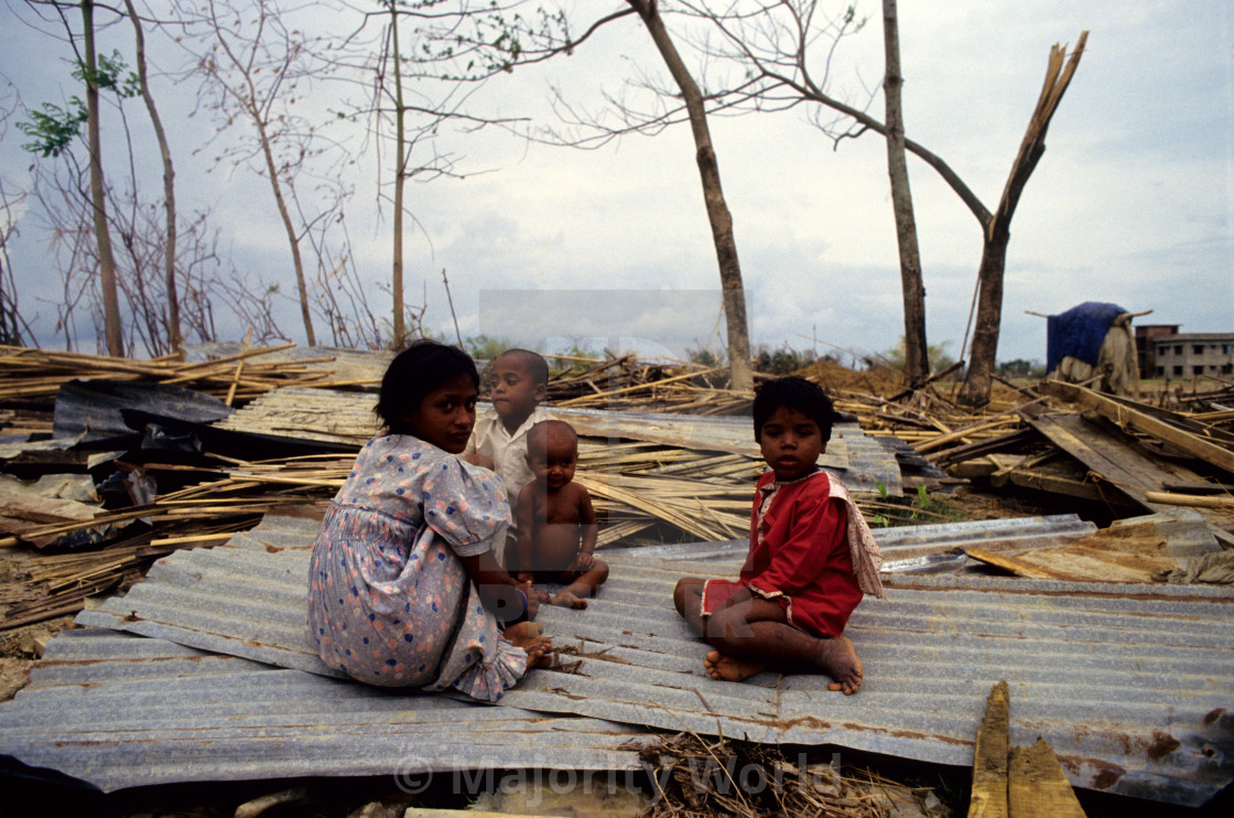 Children of a devastated village. Anwara, Chittagong, Bangladesh. 1991. The... - License, download or print for £74.40 | Photos | Picfair