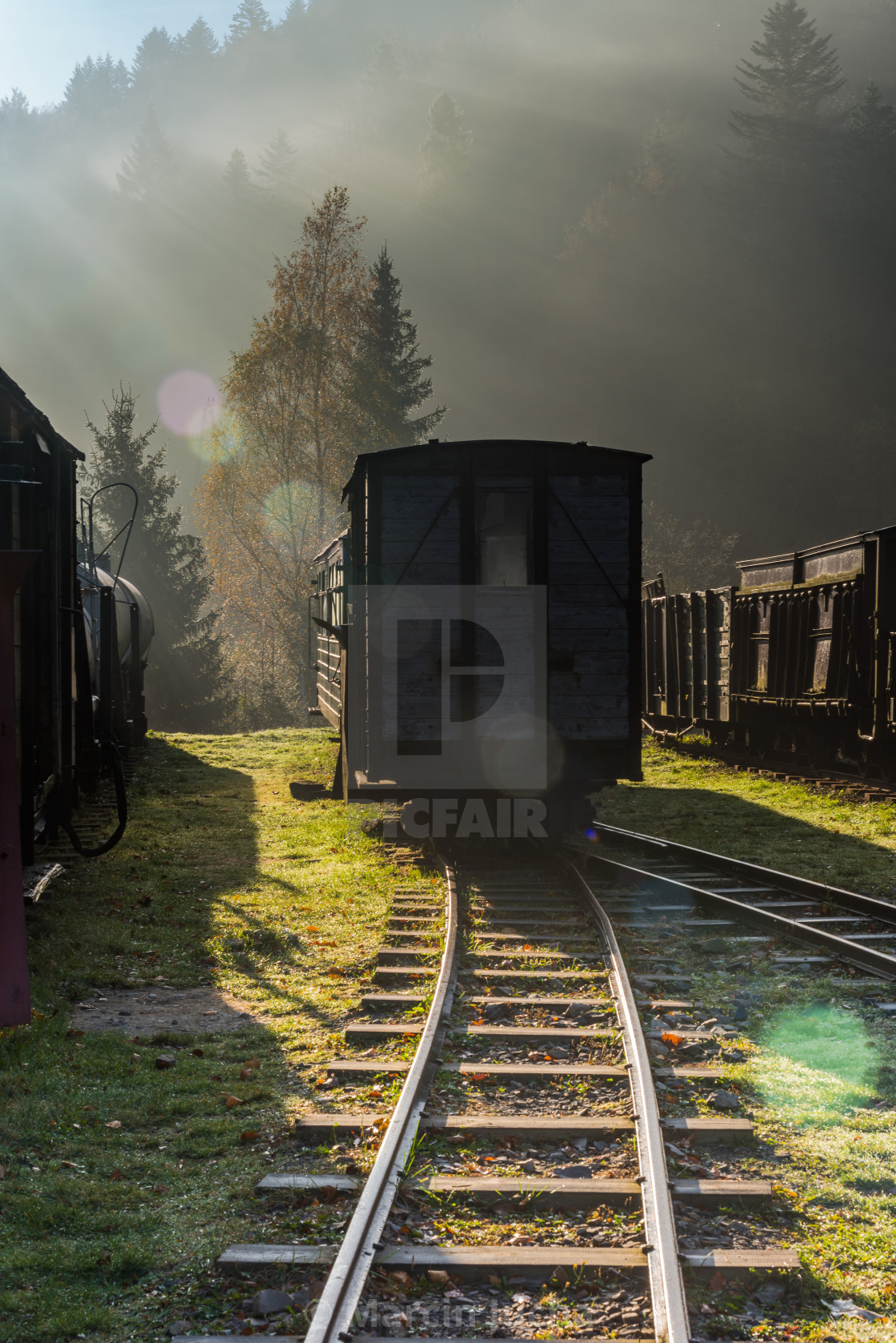 Abandoned Railway Station In Carpathia Mountains Poland And