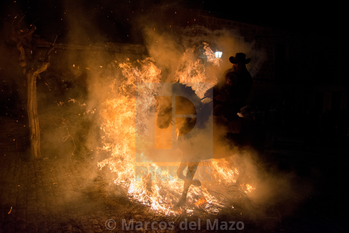 "Horse rider through fire" by Marcos del Mazo - $15.39 "Horse rider through fire" stock image